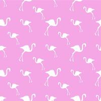 Flamingo Pattern Design in White and Light Pink vector