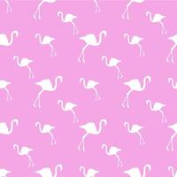 Flamingo Pattern Design in White and Light Pink vector