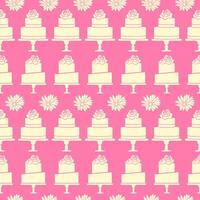 Cake Pattern Background Design vector