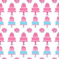 Cake Pattern Background Texture Design vector