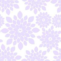 White and Pastel Purple Floral Repeat Pattern Light Background vector