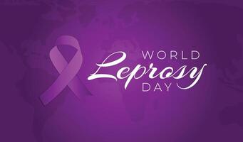 World Leprosy Day Background Illustration with World Map vector