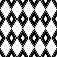 Black White Seamless Pattern with Abstract Rhombus Shapes vector
