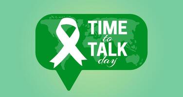 Time To Talk Day Illustration with Ribbon vector