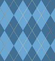 Traditional Blue Rhombus Seamless Pattern Design vector