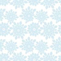 Light Blue Floral Repeat Pattern Background vector