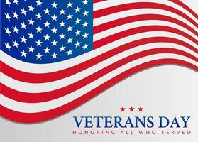 Veterans Day USA Flag Illustration vector