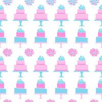 Cake Pattern Background vector