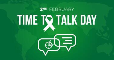 Time To Talk Day Background Illustration with Ribbon and Icons vector