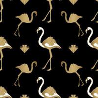 Art Deco Flamingo Pattern Design vector