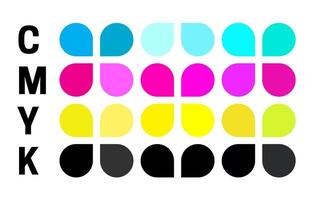 cmyk color sombras aislado vector