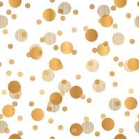 Gold Luxury Pattern Design with Golden Circles Background vector