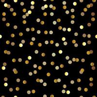 Gold Dot Elegant Pattern Design on Black Background vector