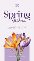 Purple Spring Festival Event template