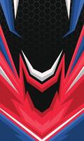 Racing style geometric abstract background. Sublimation printing jersey fabric template vector