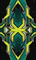 Racing style geometric abstract background. Sublimation printing jersey fabric template vector