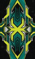 Racing style geometric abstract background. Sublimation printing jersey fabric template vector