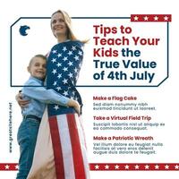 Tips Teach Kids 4th of July Instagram Post template