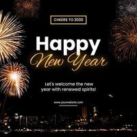 Happy New Year's Fireworks template