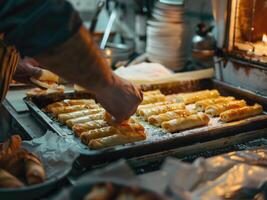 homemade traditional desserts being prepared in a cozy kitchen setting photo