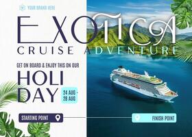 Holiday Cruise Tour Invitation for Travel Business template