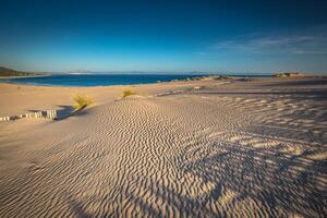 Beautiful view on beach and ocean, Spain, Tarifa photo