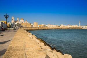 Cadiz, Spain. Seafront Cathedral Campo del Sur photo