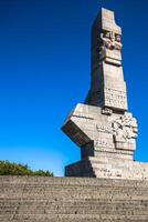 Westerplatte. Monument commemorating first battle of Second World War and Polish Defense War photo