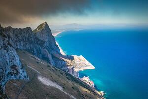 View of the Gibraltar rock from the Upper Rock photo