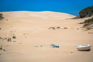 Sand dune of Bolonia beach, province Cadiz, Andalucia, Spain photo