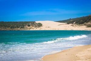 Sand dune of Bolonia beach, province Cadiz, Andalucia, Spain photo