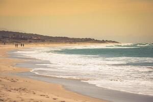 bolonia beach a coastal village in the municipality of Tarifa in the Province of Cadiz in southern Spain. photo