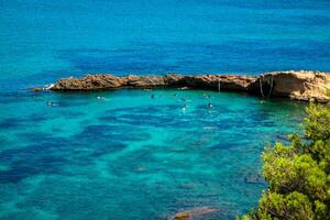 ibiza punta Delaware xarraca turquesa playa paraíso en balear islas foto