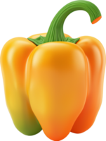 Fresh Ripe Bell pepper isolated on a transparent background png