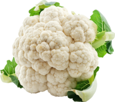 Fresco blanco coliflor vegetal aislado en un transparente antecedentes png