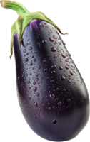 A purple eggplant vegetable isolated on a transparent background png