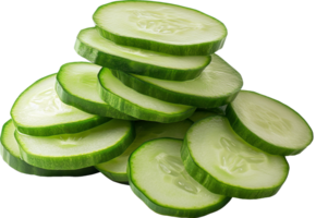 Cucumber round slice isolated on a transparent background png