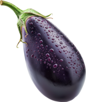 A purple eggplant vegetable isolated on a transparent background png