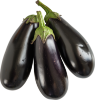 une pile de aubergines isolé sur une transparent Contexte png