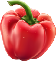 Fresh Ripe Bell pepper isolated on a transparent background png