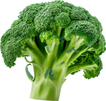 A Fresh green Broccoli vegetable isolated on a transparent background png