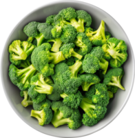 fresco broccoli fiorellini nel un' ciotola isolato png