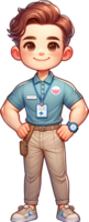 A cute Occupational Therapist smiling and standing confidently isolated png