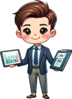 A cute Financial Advisor smiling and standing confidently isolated png