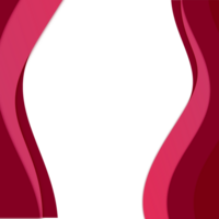 transparent abstract wave red border frame background png