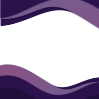 transparent abstract wave purple border frame background png