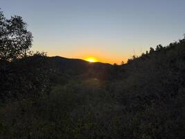 atardecer en el campo foto