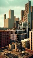 vertical Breathtaking New York City view from a rooftop in downtown photo