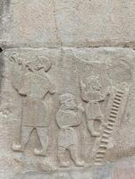 Hittite civilization. Ancient and historical city. on the walls figures. Alacahoyuk, Corum, Turkey photo