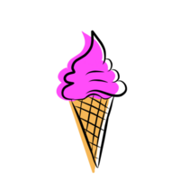 Cute ice cream pattern illustration for your design png